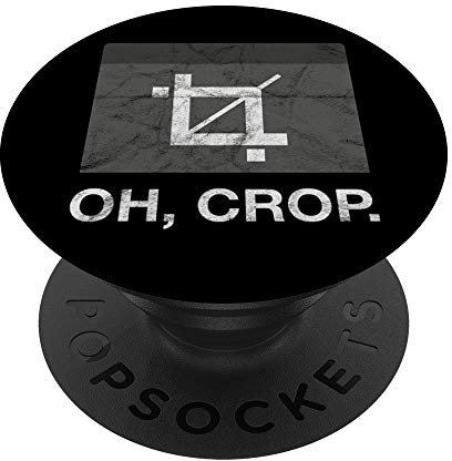 Photographer Designer Oh Crop Photo SLR Camera Lens Analog PopSockets Grip and Stand for Phones and Tablets