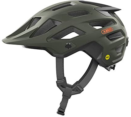 ABUS MTB-Helm Moventor 2.0 MIPS - Fahrradhelm mit Aufprallschutz für den Geländeeinsatz auf dem Mountainbike - All-Mountain-Helm für Damen und Herren - Dunkelgrün, Größe M