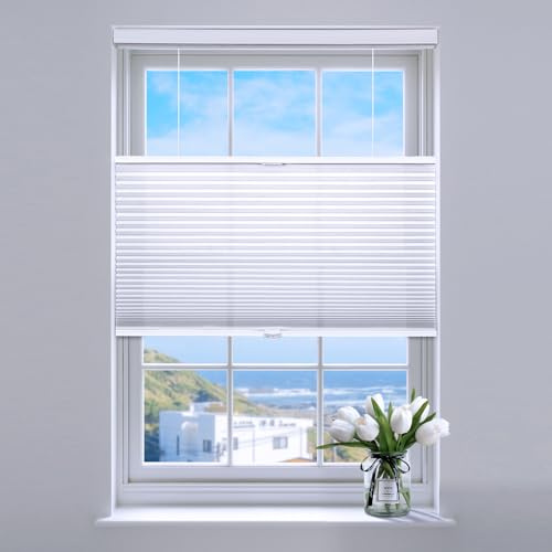 SUNFREE Top Down Bottom Up Cellular Shades 22 W x 36 H, White