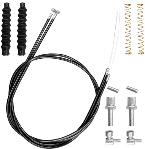 Lot de 14 pièces de câble de frein vélo, pièces de rechange pour déambulateur avec câble de frein de 45 pouces, pièces de déambulateur contenant du matériel, pièces de déambulateur