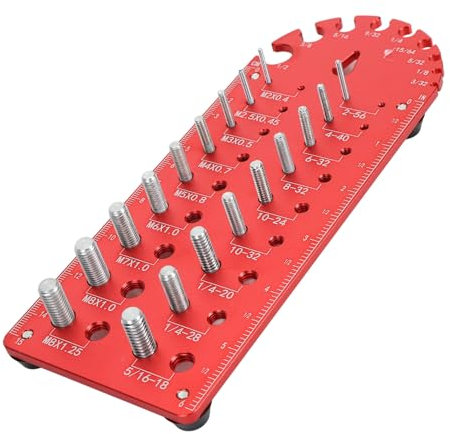 Vérificateur de Filetage D'écrous et de Boulons, Jauge de Filetage et de Taille de Boulon Portable, 10 Métriques et 10 Standards, Jauge D'identification de Boulons et D'écrous en