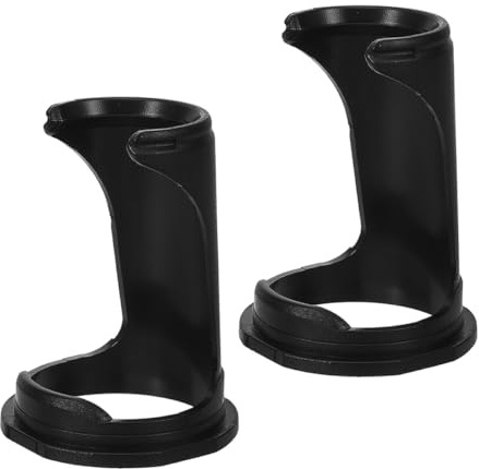jojofuny Porta Spazzole da Barba Nero in Plastica 2 Pezzi Supporto Portatile per Rasoio e Pennello da Uomo da Tavolo per Cura e Rasatura della Barba