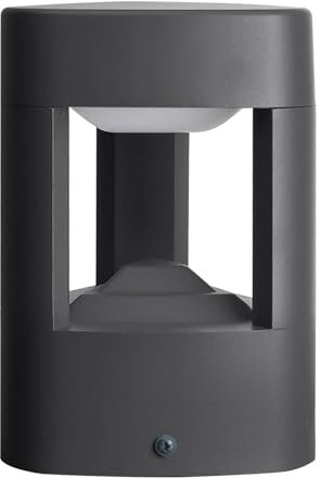 Lucande LED Außenleuchte Pirron (spritzwassergeschützt (Modern) in Schwarz aus Aluminium (90 flammig,) - Wegeleuchte Pollerleuchte Wegelampe Sockelleuchte