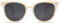 SOJOS Runde Polarisierte Sonnenbrille Damen Herren Klassische Retro Stil UV400 SJ2175 mit Beige Rahmen/Graue Linse