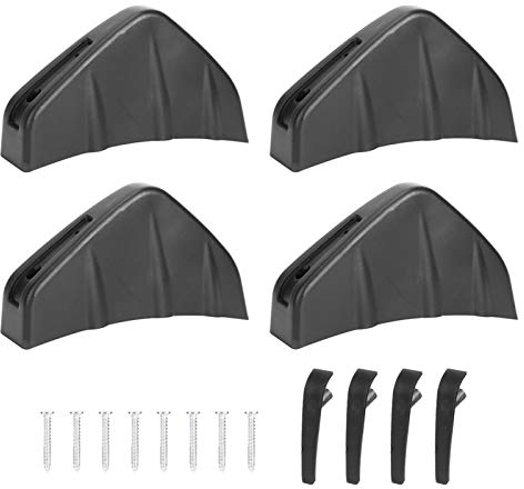 Genericer Spoiler posteriore, 4 pezzi Paraurti Posteriore per Auto con alette di squalo Universale Diffusore a Pinna Spoiler Lip Protezione