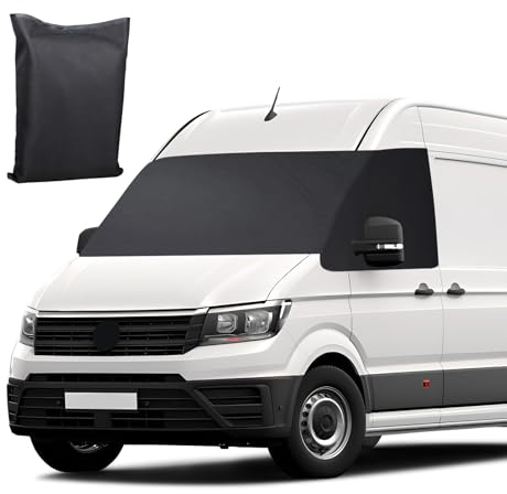 Protector de Parabrisas Repuesto reemplazar para VW Grand California 2018-2023, Cubierta de Parabrisas Coche, Tela Oxford Impermeable 600D contra Nieve Hielo Escarcha Polvo Sol