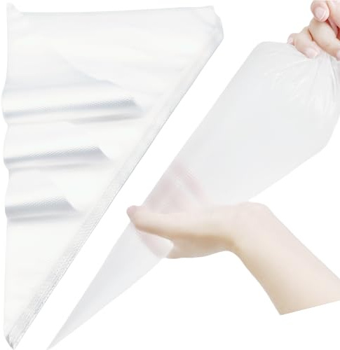 HOMYTOP 18 Inch Large Piping Bags - 100 Pack Disposable Pastry Bags - Thick Anti-Burst Pastry Icing Frosting Piping Bags For Decorating Cupcakes Cakes Cookies (Large 18 Inch-100 Pack)