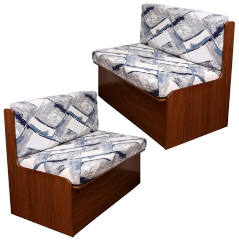 CRFATOP 2 Sets RV Dinette Cushion Covers Printed Camper Cushion Slipcover Stretch 2 Seat Sofa Chair Cover Furniture Protector for RV Camper Car Bench 2 Backrest Covers & 2 Bench Covers,09