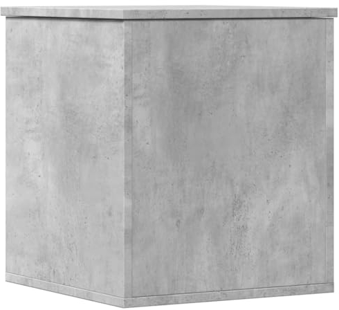 vidaXL Truhe, Spielzeugkiste mit Stauraum Deckel, Aufbewahrungsbox für Wohnzimmer, Auflagenbox Kissenbox Kiste, Betongrau Holzwerkstoff