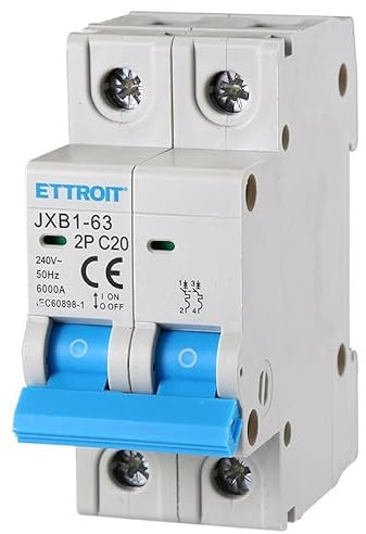 IXTRIMA Interruttore Magnetotermico Automatico, 2P 20A 220V 6kA, Bipolare MCB 2P C20