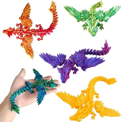 SZSMW 5 PièCes Jouet Dragon - Dragon Imprimé en 3D