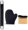 BelleVive 3 en 1 Guantes de autobronceado, Set de Aplicadores para Autobronceador, Brocha para Autobronceador, Aplicador de Espalda, Guante para Bronzer