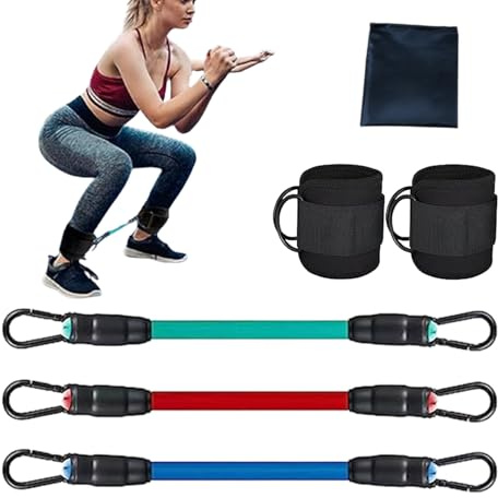 Bandas de ejercicio de tobillo, correa de tobillo, bandas de resistencia para piernas y glúteos, bandas de entrenamiento ajustables para entrenamiento de fuerza, gimnasio en casa, fitness, niveles