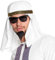 PARTY DISCOUNT NEU Hut Scheich Abdullah, weiß mit Goldband