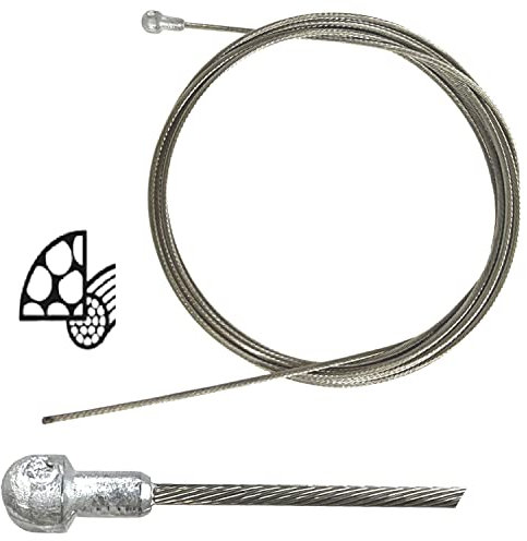 F26 Shimano Fahrrad Road Rennrad Bremszug 1,6mm x 2,05m Edelstahl Birnennippel