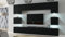 Furnitech Wohnwand Wohnzimmer Möbel (Schwarz matt) mit LED RGB - 16 Farben - Hängend Wohnzimmerwand Modern - Schrankwand mit Regale und TV Schrank (Nowara AN1-17B-M52 1C Matt)