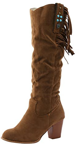 Western Stiefeletten Damen Biker Braune Stiefel Cowboystiefel Weiter Schaft Elegant Boots Cowboy Western Westernstiefel 70er Jahre Hohe Stiefeletten Hippie Leder Ankle Motorradstiefel