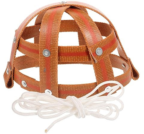 Supvox Atmungsaktiver Pferde Rindermaulkorb Aus Leichtem Leder Mit Großem Bissfest Komfortabel Verstellbar Inkl Nylonseil Für Sicheres Tragen Und Freies Atmen