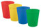 Procos - Set de gobelets en plastique, 4 pièces, réutilisables, vaisselle de fête pour anniversaire ou fête à thème, verre à boire, Couleurs Vives