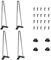 SANKEYTEW 51cm tischbeine Metall, 4er Set haarnadel tischbeine,füße für möbel couchtisch Beine tischbeine esstisch,mit Bodenschoner und Schrauben Verfügbar (51cm 2 Rod)