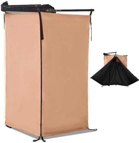 Camping Shower Tent Awning for Cars, Vehicle Awning Shower Room with Roof, SUV Truck Tent for Camping Privacy Shelters, Portable Shower Tent Toilet Camping Privacy Shelters for Camping(Black)