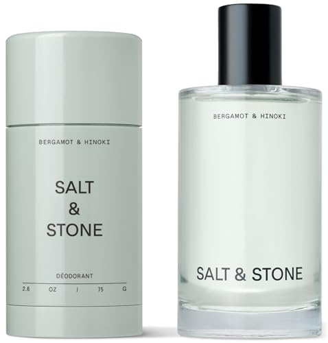 Salt & Stone Signature Duo, Deodorant and Body Mist, Bergamot & Hinoki