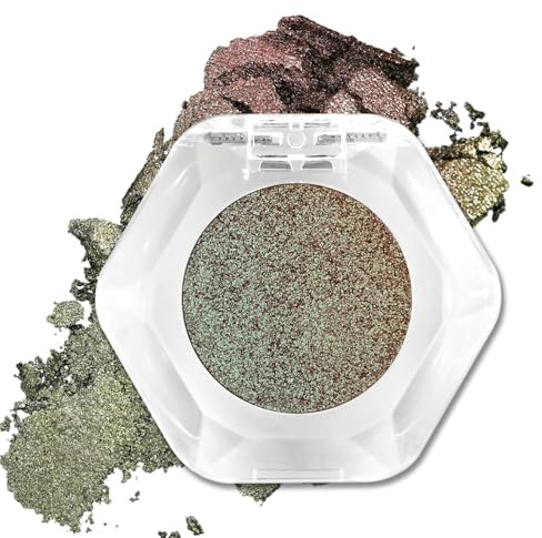 Erinde glitter ögonskugga, högpigmenterad single shadow, fin och mjuk konsistens, långvarigt highlighter puder, lätt blandbar, rynkfri ögonmakeup, vegan, 1,5 g, #11