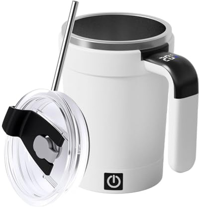 Upgrade Self Stirring Mug Rechargeable, Auto Magnetic Mug, Stainless Steel Self Stirring Coffee Cup for Coffee/Milk/Tea/Hot Chocolat