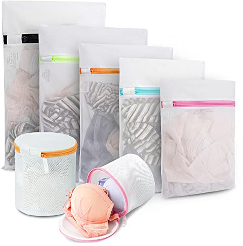 Eono Wäschenetz Wäschesack BH Wäschetasche Wäschebeutel Laundry Bag Haltbar Maschinenwaschbeutel für Empfindliches, Bluse, Schuhe, BH, Unterwäsche, Babykleidung, Wash Bag - 7-Set