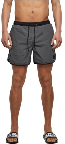 URBAN CLASSICS Bañador para Hombre Estilo Retro, Bermudas Cortos, Shorts de Baño para Natación de Secado Rápido adapto para las Vacaciones, Tallas XS - 5XL