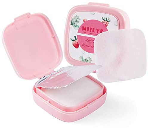 40PCS Nail Polish Remover Pads in Box, Easy to Carry | Instant Removal | Lint Free Nail Polish Wipes for Regular Air-dried Water/Oil Based Nail Polish Soak Off (40 Count (Pack of 1))