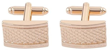 Damaiyyy Manschettenknöpfe, Herren Hochzeit Manschettenknöpfe 1 Paar Edelstahl Manschettenknopf Golden Cufflinks für Herren Shirt Business Hochzeit oder als Geburtstagsgeschenk