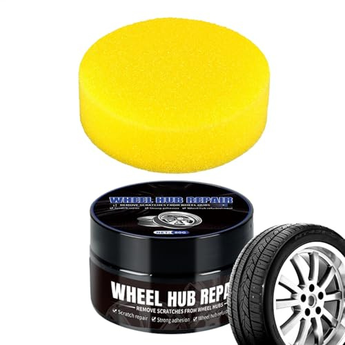 Lucidante per cerchioni, raschietto per cerchioni, 80 g, pulitore per la polvere per cerchioni, lucidante per cerchioni auto, detergente per mozzi della ruota, vedi descrizione, riparazione dei