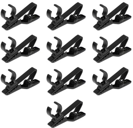 BESPORTBLE Clips De Micro Cravate Filaire 10 Pièces Accessoires De Fixation Pour Micro Portable Léger Et Pratique Pour Enregistrement Conférences Et Spectacles