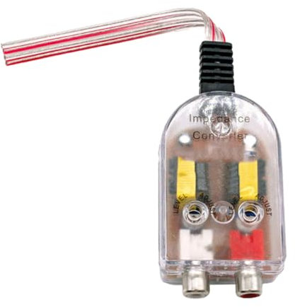 QUMIIRITY Convertitore Audio Per Auto Da Alta a Bassa Frequenza 2 Pezzi Adattatore Di Frequenza Per Dispositivi Audio Auto Installazione Semplice e Utilizzo Quotidiano