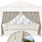 tillvex® Seitenwand für Pavillon 3x3m | Faltpavillon Seitenteile wasserabweisend | Seitenfenster & Reißverschluss | Seitenwände für Gartenzelt Partyzelt (Beige, 4X Seitenwand)