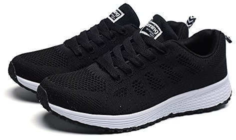 Sportskor för kvinnor nät andningsbara tennisskor lätta bekväma promenadsneakers rund tå låg topp sneakers halkfri arbetssko ortopedisk sko vandring sneaker väg löpning tränare