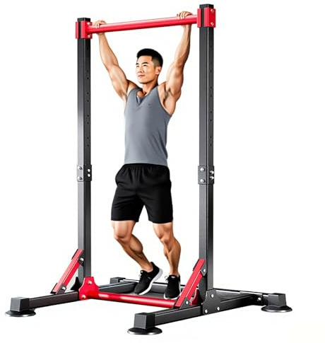 Stazione di barra per trazioni portatile per palestra domestica, attrezzatura di allenamento della forza con capacità di 800 libbre