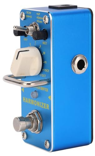 Dilwe Pitch Shifter-effektpedal, metallblå Elgitarrpedal med True Bypass 3 Lägen torr- och Våtregisterkontroll, för Transponering Av Gitarreffektor