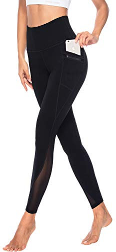 Persit Sport Leggings Damen, Sporthose Yogahose Laufhose Yoga Leggins Tights Sportleggins für Damen Schwarz-Size 36 (Herstellergröße S)