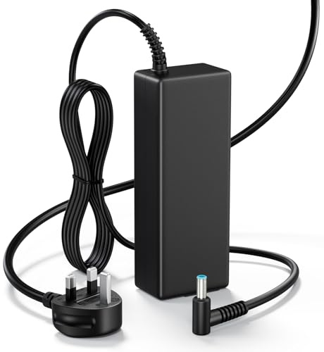 90W/65W Laptop Charger, Replacement Charger for HP EliteBook Pavilion Chromebook ProBook Envy Spectre Stream Series HP 250-G7 250-G6 G5 G4 350-G2 G6-725 UK Power Adapter Cord 4.5 x 3.0 mm