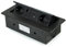 Emuca - ausziehbare und in den Tisch einlassbare Vielfachsteckerleiste, Mehrfachstecker (EU-Stecker Typ F, USB A+C, RJ45 und HDMI), 265x120 mm, Schwarz