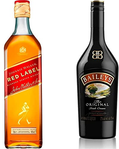Johnnie Walker Red Label Blended Scotch Whisky 700 ML & Baileys Original Irish Cream Liqueur 1L