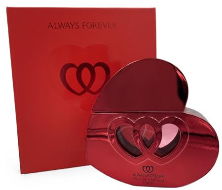 Always Forever Eau De Parfum - Floral Fruity Fragrance For Women, Inspired By Touch Of Pink - Red Love Heart Shaped Bottle - 100ml - By Laurelle London