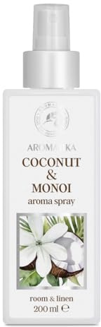 Aroma Spray Monoï-Noix de Coco 200ml - Brume d'Ambiance Parfumée - Désodorisant d'Intérieur - Parfum de Linge