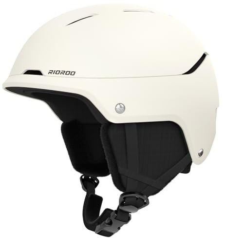 RIOROO Skihelm, Skihelme Herren Damen Jugendliche Größenverstellbar,Warme Flusen-Ohrpolster Snowboardhelm,Leichter Ski Helm mit Verstellbarem Belüftungssystem,Kompatibel mit Einer Skibrille