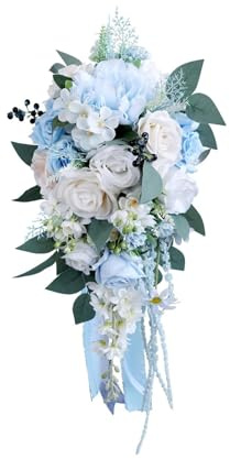 CarpNettore Bouquet Da Sposa per La Sposa Che Tiene in Mano Un Bouquet di Fiori Artificiali Realistici E Decorativi, Bouquet Da Sposa per La Festa Nuziale di