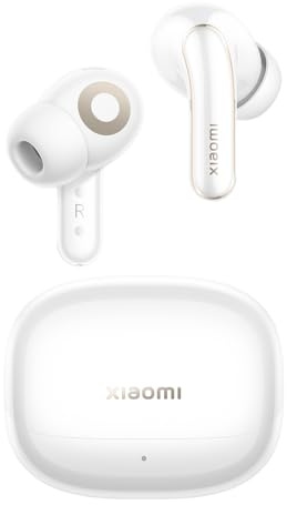 XIAOMI Buds 5 Pro, Auriculares inalámbricos, cancelación Ruido, Harman Audio EFX, Qualcomm aptX Lossless Audio, diseño ergonómico, hasta 36 Horas de batería, Blanco (Versión Bluetooth)