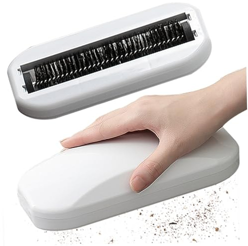 Barredora de Migas 2 Piezas de Mano rodante ergonómico cerdas de PP cáscara de Nuez Cepillo de Migas ABS Limpieza de para Mesa Cama sofá Alfombra barredora de alfombras