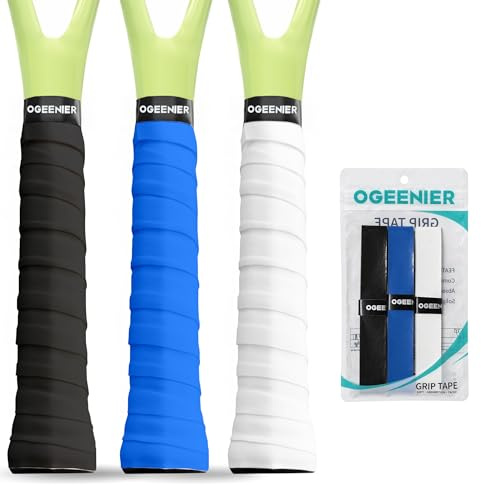 Ogeenier 3/6/12-pack greppband tennisracket halkskydd och anti-svett | Unisex overgrip, mjuk och halkfri, naturligt grepp, lämplig för tennisracket, badmintonracket, squashklubba, padel
